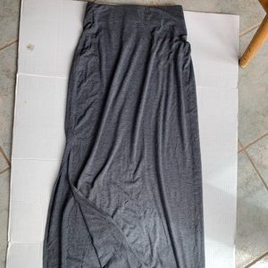 Gray maxi skirt with leg cut out NEVER WORN